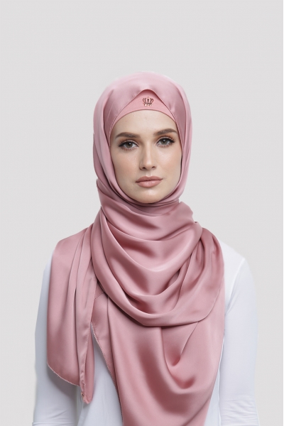 SATIN SILK SHAWL - ROSEGOLD SATIN SILK SHAWL - ROSEGOLD